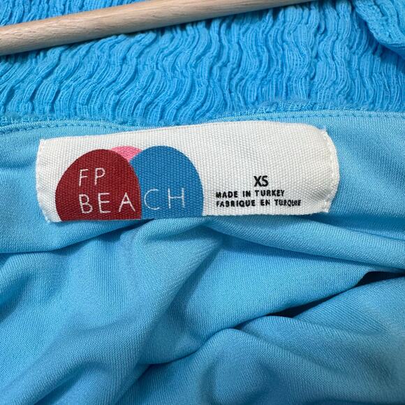 Free People Beach Dress Eleni Bodycon Midi Maxi Dress | Blue | SZ XS - Picture 10 of 11